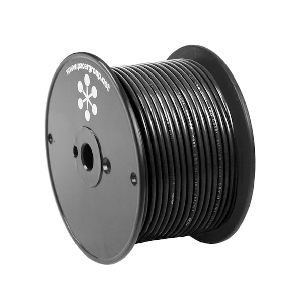 Primary Wire, Marine, 12 AWG, 1C C, Black, PVC, Stranded, 600V, 100 ft.
